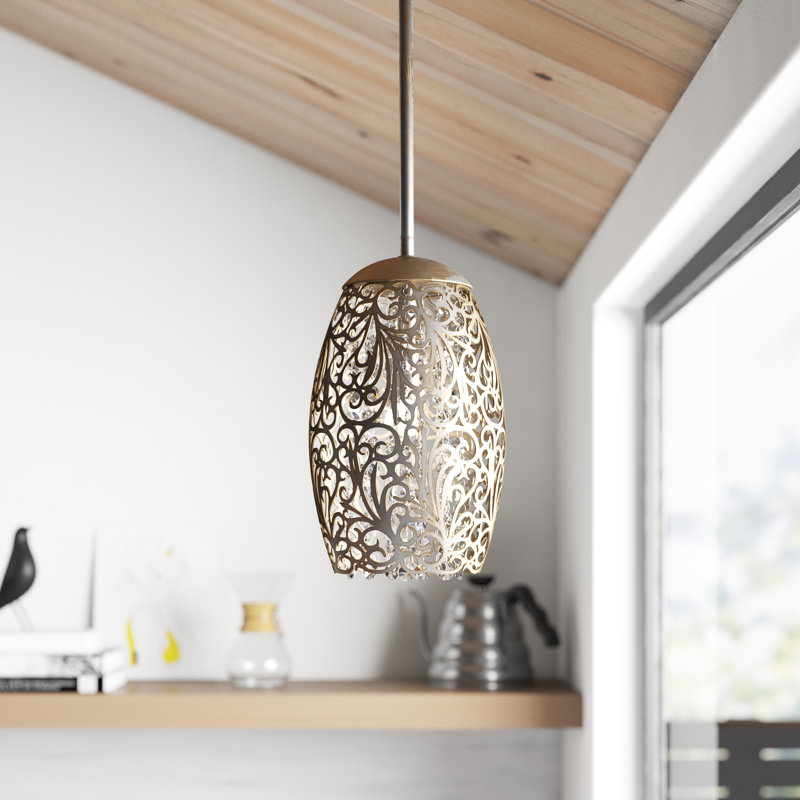 Luminaire suspendu cylindrique à 1 lumière Strattenburg