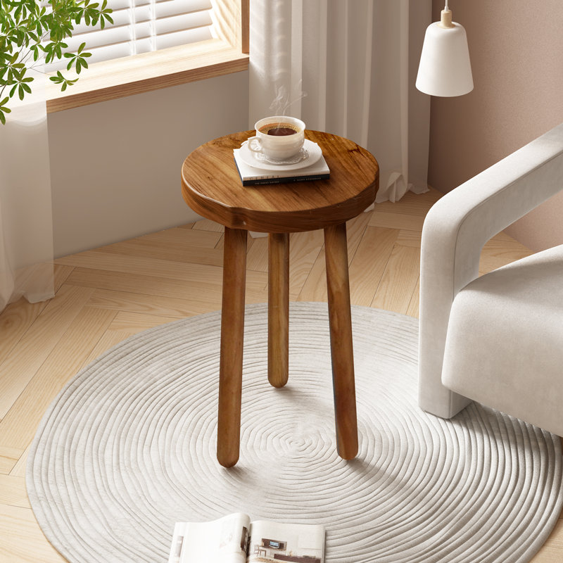  Round  Wood Plant Stand, 24" H x 11.8" L x 11.8" D