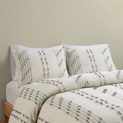 Luxurious Reversible Cotton Jacquard Duvet Cover Set