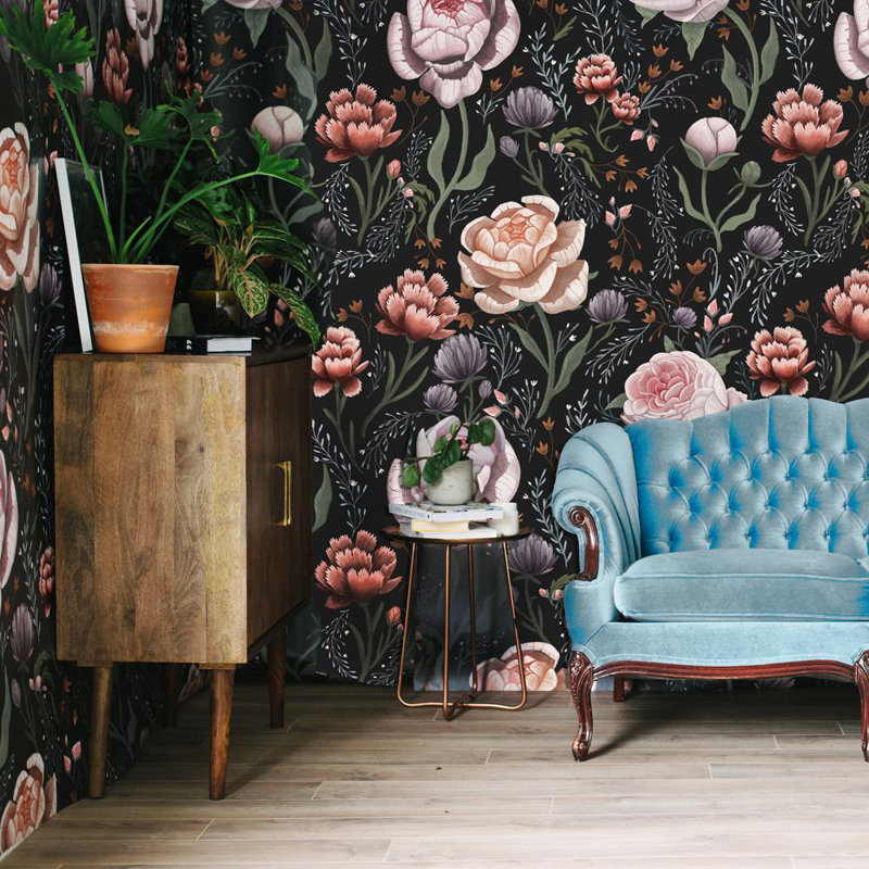 Floral Wallpaper, Non-Pasted