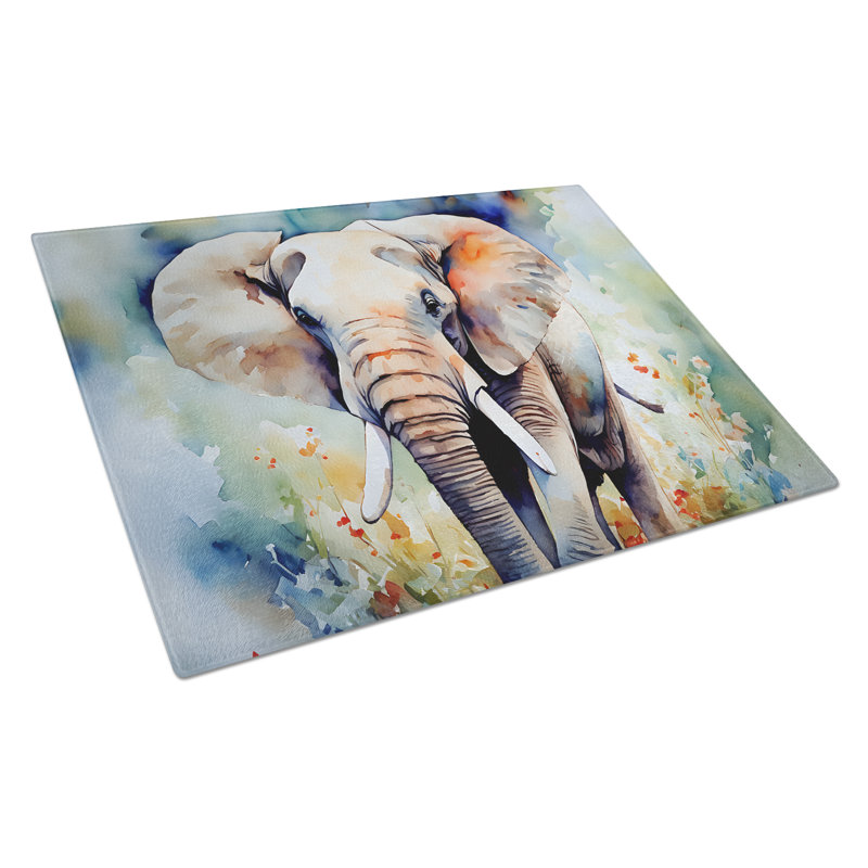 Elephant Glass Cutting Board Large