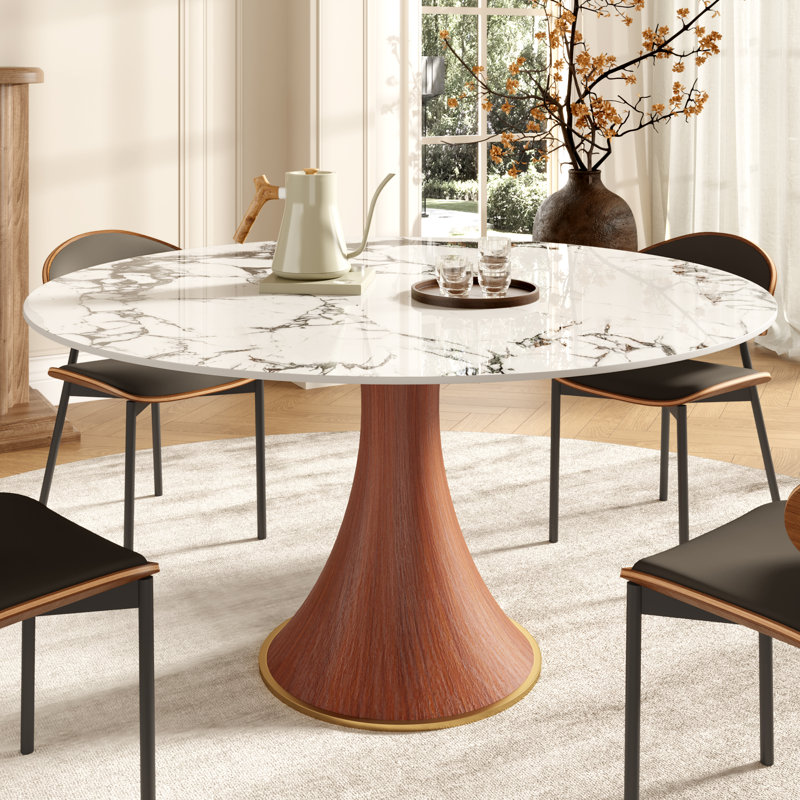 Ensemble de table de salle à manger de style Mid-Century 5/7 pièces avec chaises d'appoint rembourrées en éponge