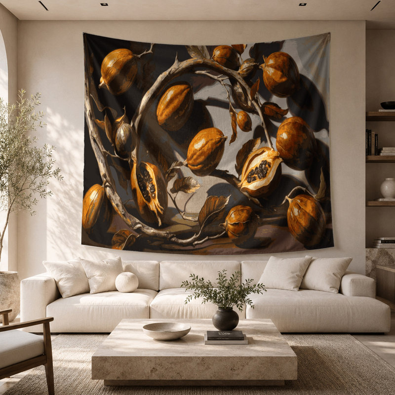 Tapisserie murale «Fruit Tamarind», 68 po x 80 po