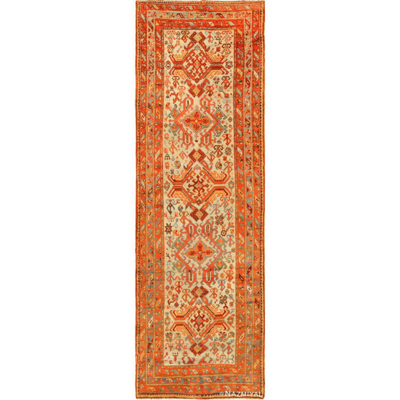 Tapis de couloir turc antique Oushak