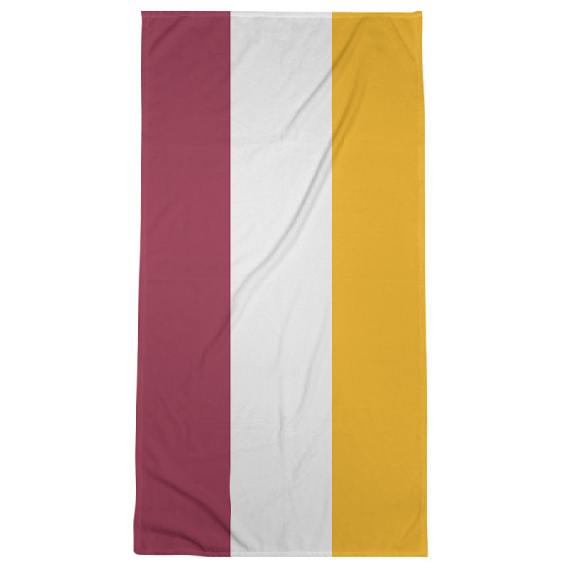 Microfiber Bath Towel, Atlanta Throwback Football White Accent