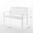 White Finish Farmhouse Acacia Wood Bench, Outdoor Patio Seating Bench-1547882282