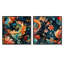 Gallego - Ensemble de 2 collages floraux et botaniques carrés-101862482-101862481