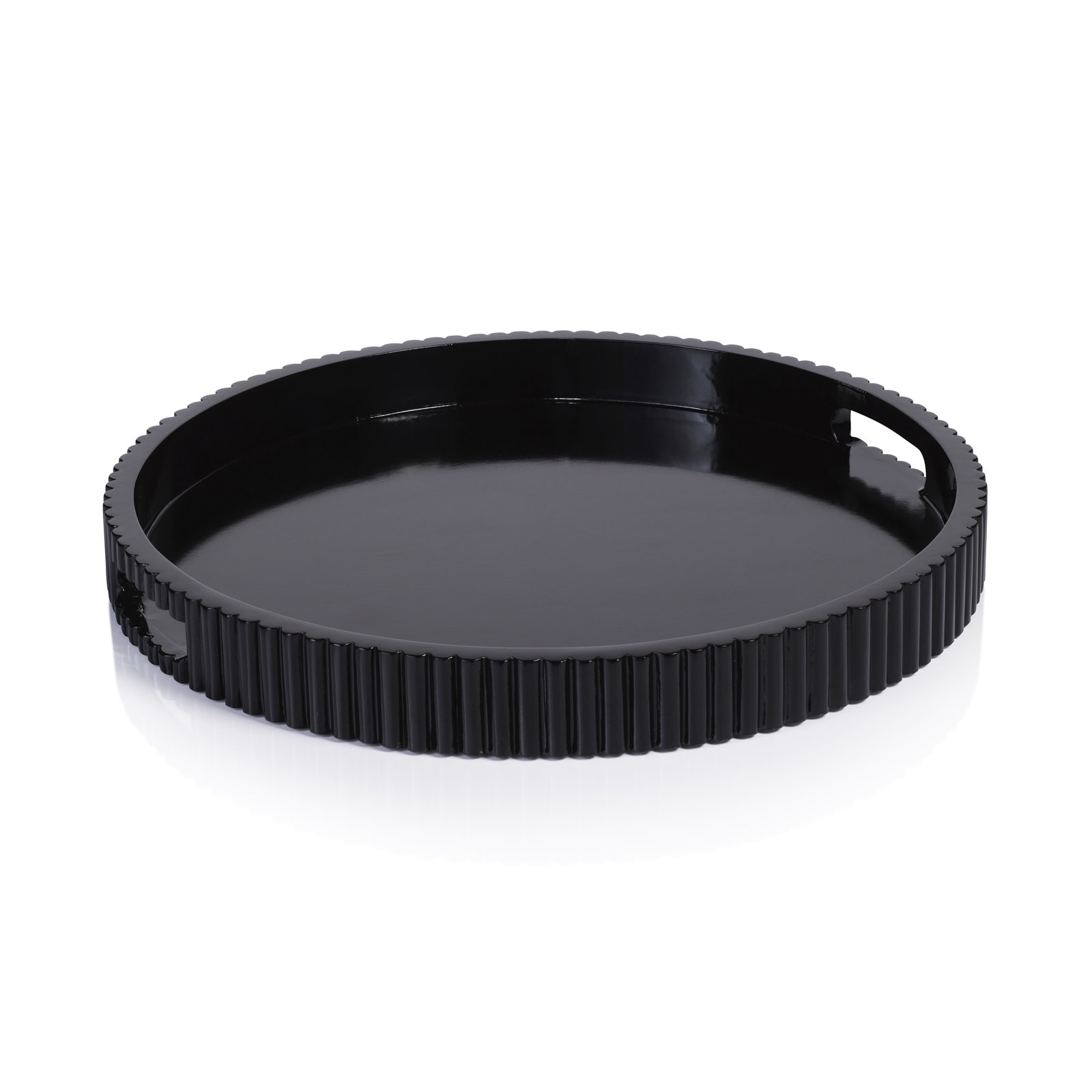 Ribbed Round Serving Tray