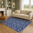Premium Machine Washable Dockside AMF1814 HoHoHo Snowy Christmas Rug-2111445190