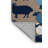 Washable Blue Sheep Wildlife Area Rug-1125480068