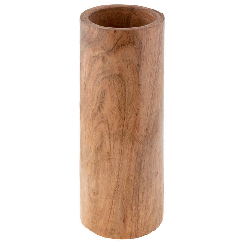 SIERRA WOOD VASES  NATURAL LARGE (S22), 5.50" H x 13.76" W  x 5.50" D
