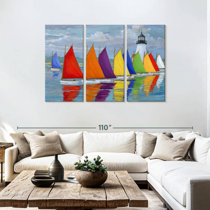 Mehar Rainbow Fleet, 48" H x 74" W