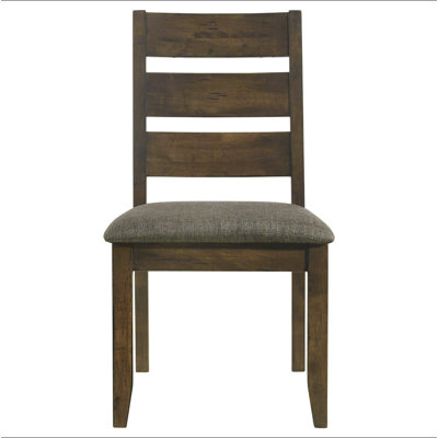 Chaise de salle à manger Knotty Nutmeg and Grey Ladderback (ensemble de 2)