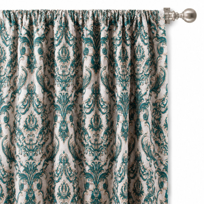 Tissu Varley | Tissu damassé damassé | Couleur céruléen, Cerulean