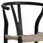 Chaise de salle à manger en bois massif de style Mid-Century moderne chocolate (ensemble de 2)-1133425618