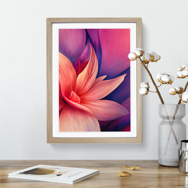 A Legendary Flower - Framed Print, 64cm H x 46cm W x 2cm D, Oak Framed
