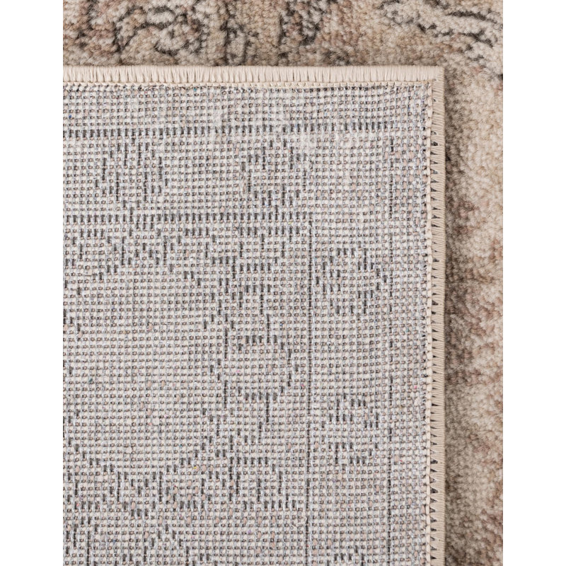 Cantey Oriental Ivory Area Rug, Square 5'3"