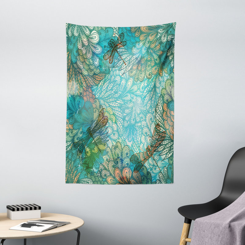 Tapisserie libellule en polyester, H 60 po x l 40 po