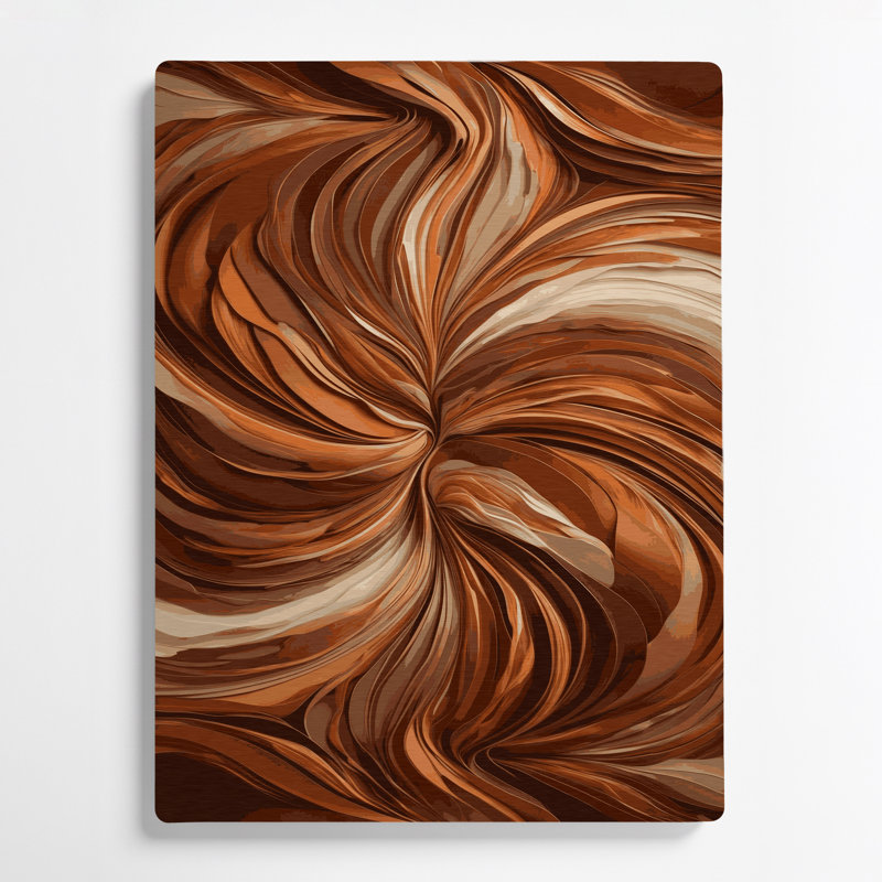 Abstract Landscape 20 Brown Metal Wall Art, 16" H x 20" W