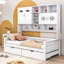 Lit de jour en bois avec armoire et tablette Wellsville-1699066336-1699066343