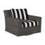 Fauteuil rustique tissé pivotant (sans haut-parleur) gris ardoise-590122813-792342726-684744691