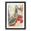Court Lady with a Fan by Yashima Gakutei - Framed Print-55621417-55621421