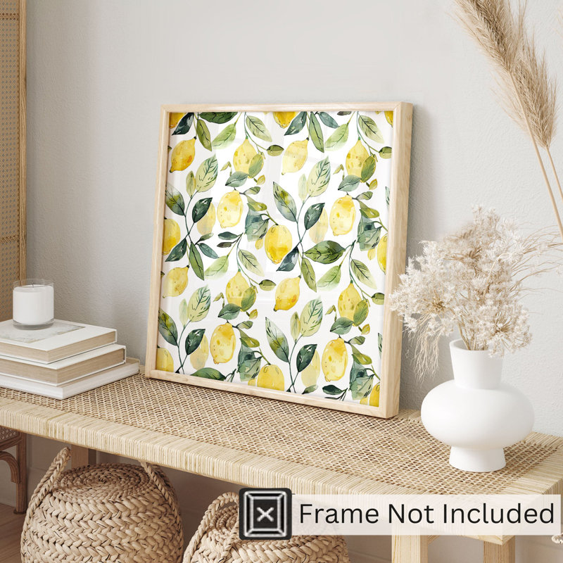 «Food and Kitchen», motif de citron I Cottage, reproduction d'art non encadrée, H 16 po x l 16 po