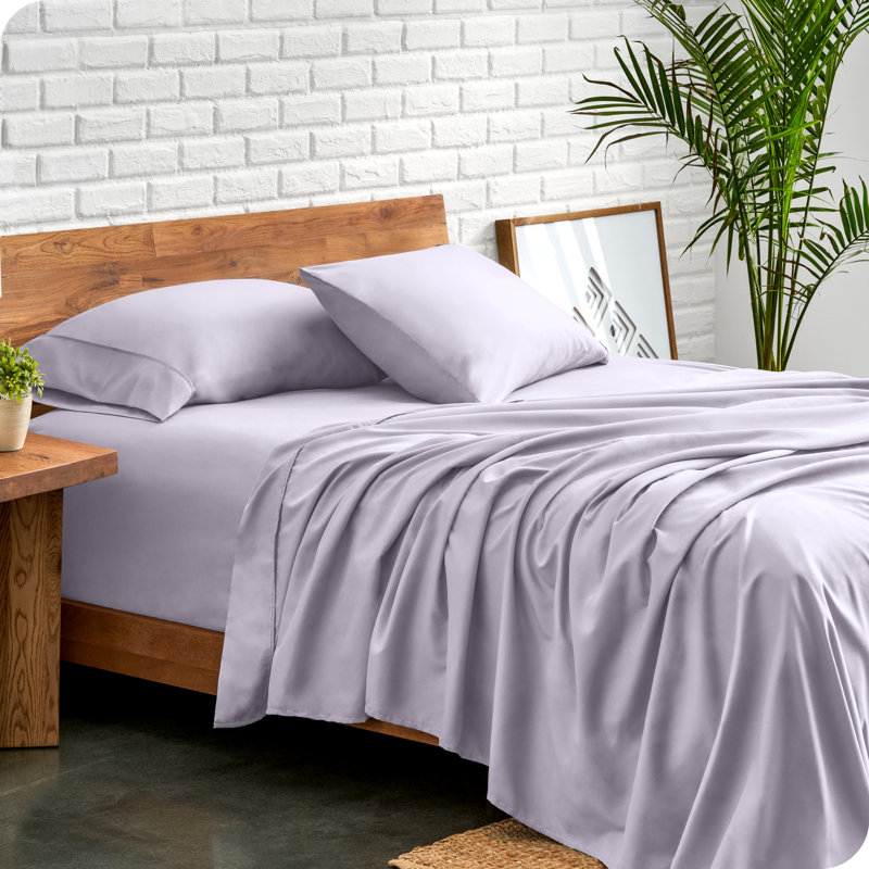 Bare Home Ultra-Soft Microfiber Sheet Set, Cal.King Sheet Set + 1 Fitted Sheet+2 Pillowcases, Light Lavender