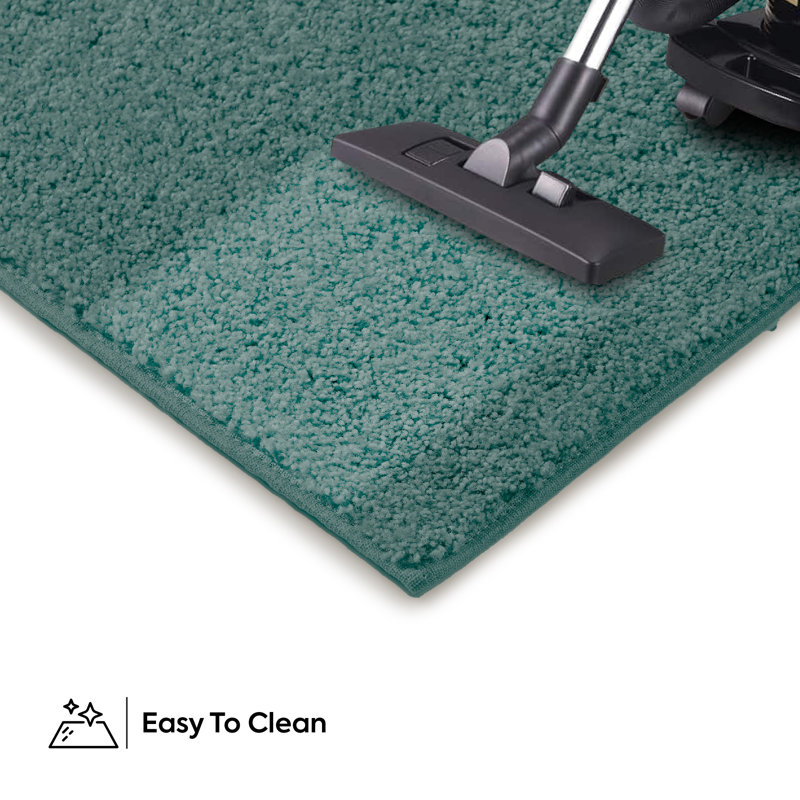 Modern Plush Pet and Kids Friendly Solid Color Teal Area Rugs, Stain & Fade Resistance, Perfect for Living Room, Dining Room, Bedroom, Playroom and Kidsroom, Event, Wedding, Parsons Rug