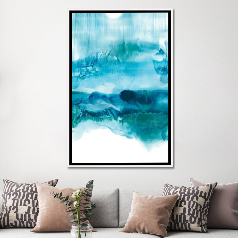 "Aqua Mist II" par Ethan Harper, reproduction d’art, Aucun mat, H 60 po x l 40po x P 1,5 po, Toile blanche encadrée