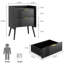 41 cm W Iron Bedside Table