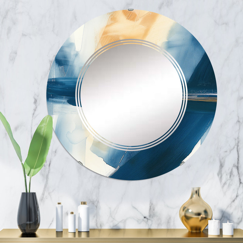Indigo Panel I - Cottage Wall Mirror, 31.5" H x 31.5" W