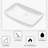 24"X15" White Ceramic Rectangular Vessel Bathroom Sink