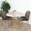 Jacques Pedestal Pristine Engineered Marble Dining Table-927559121