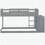 Lit simple gris avec 4 tiroirs et 3 tablettes-121070169