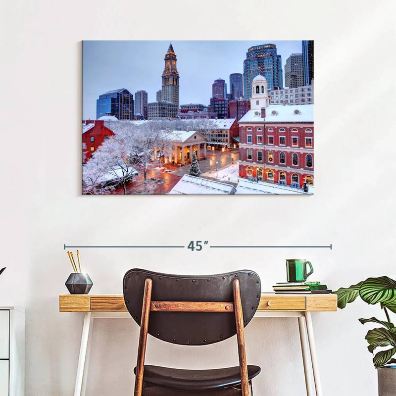 Boston Wintertime, H 26 po x l 39 po