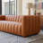 Moundville Upholstered 88 " Top Grain Leather Sofa