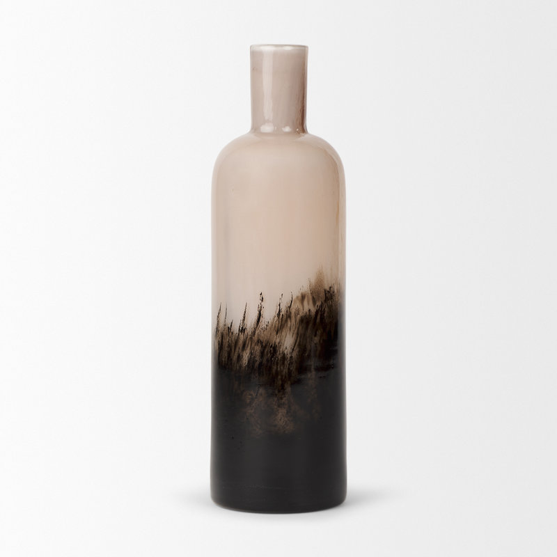 Vase de table en verre Ark, H 10,63 po x l 4,13 po x P 4,13 po