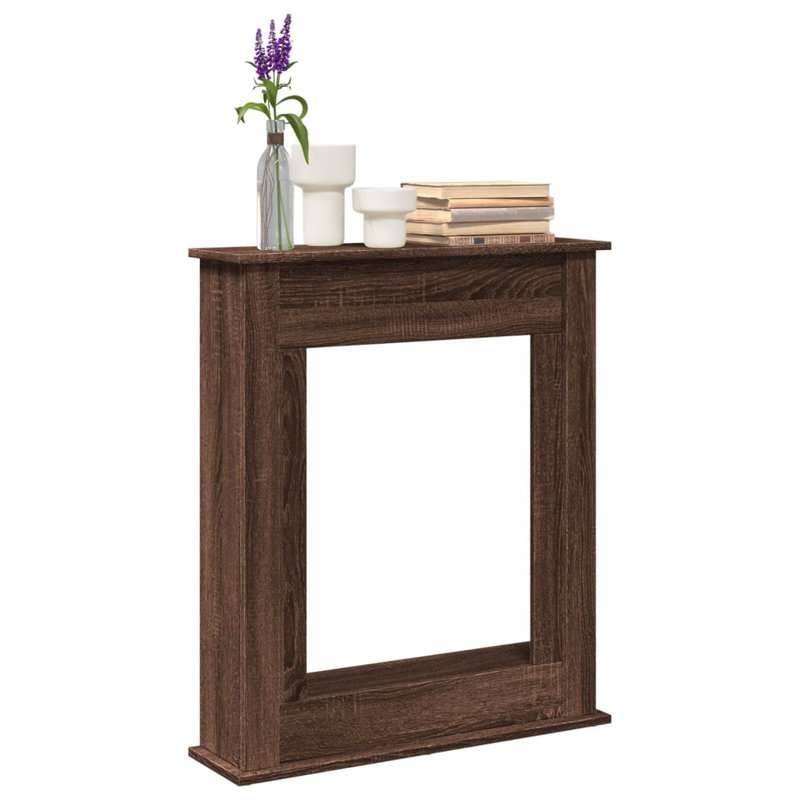  Fireplace Surround 29.5X7.9X34.4" Engineered Wood, Brown Oak