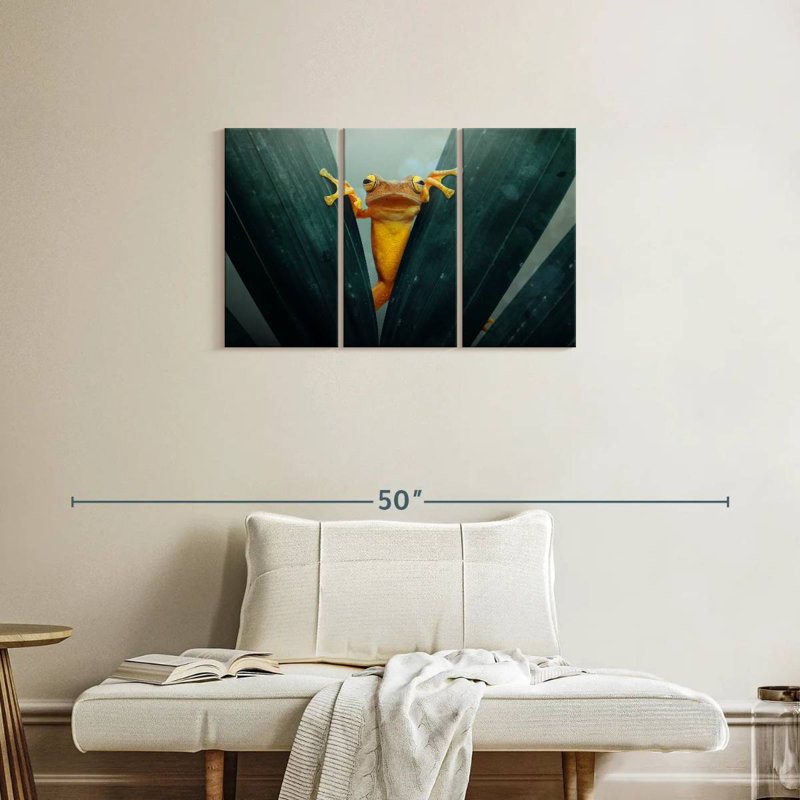 Brampt Yellow Frog, 20" H x 33" W