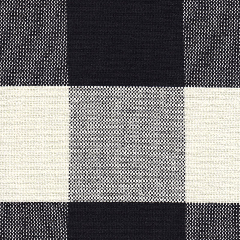 Fauteuil en coton de 24,75 po de large Gullo, Tissu écossais noir