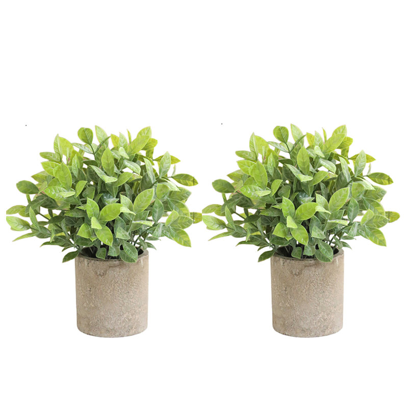 2 pièces Simulation en pot de fleurs artificielles décoratives petit bonsaï, plante artificielle en pot