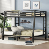 Metal Bunk Bed for Adults and Teens, Space-Saving Design with Noise-Reducing Frame, No Box Spring Required