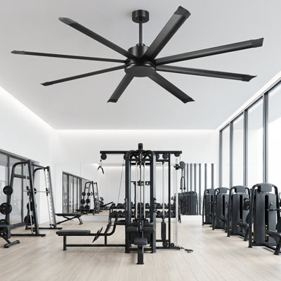 Ventilateur de plafond industriel de 84 pouces avec télécommande et ventilateur de plafond à grandes pales en aluminium VacZon