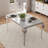 Keiann Glass Top Metal Base Dining Table-246224671