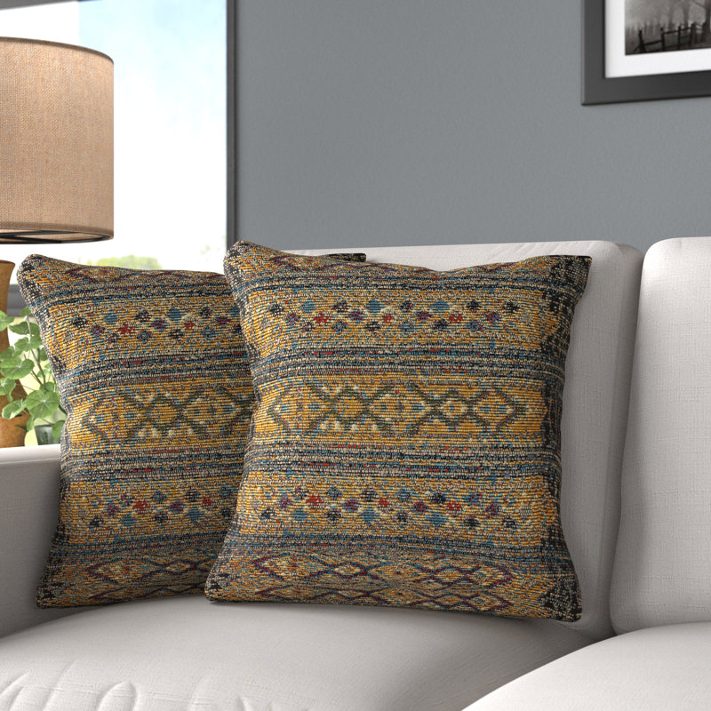 Outdoor Pillow Cover & Insert, Black, 18"H x 18"W