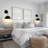 10 In 1-Light Black And Gold Wall Sconce With White Globe Shade,Modern Light Fixture For Bedroom, Hallway