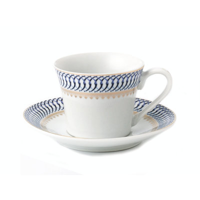 Porcelain Espresso Cup and Saucer