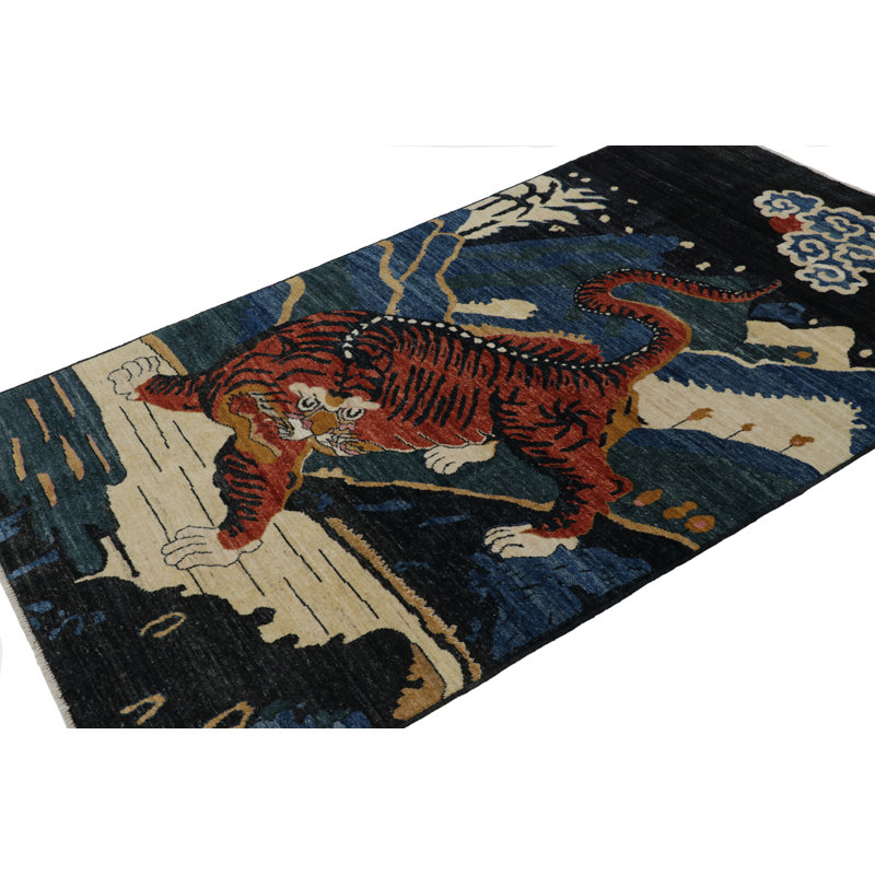 One-of-a-Kind 4'2X7'1 Hand Knotted Area Rug