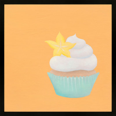 Starfruit Cupcake Painting by Katy Montica